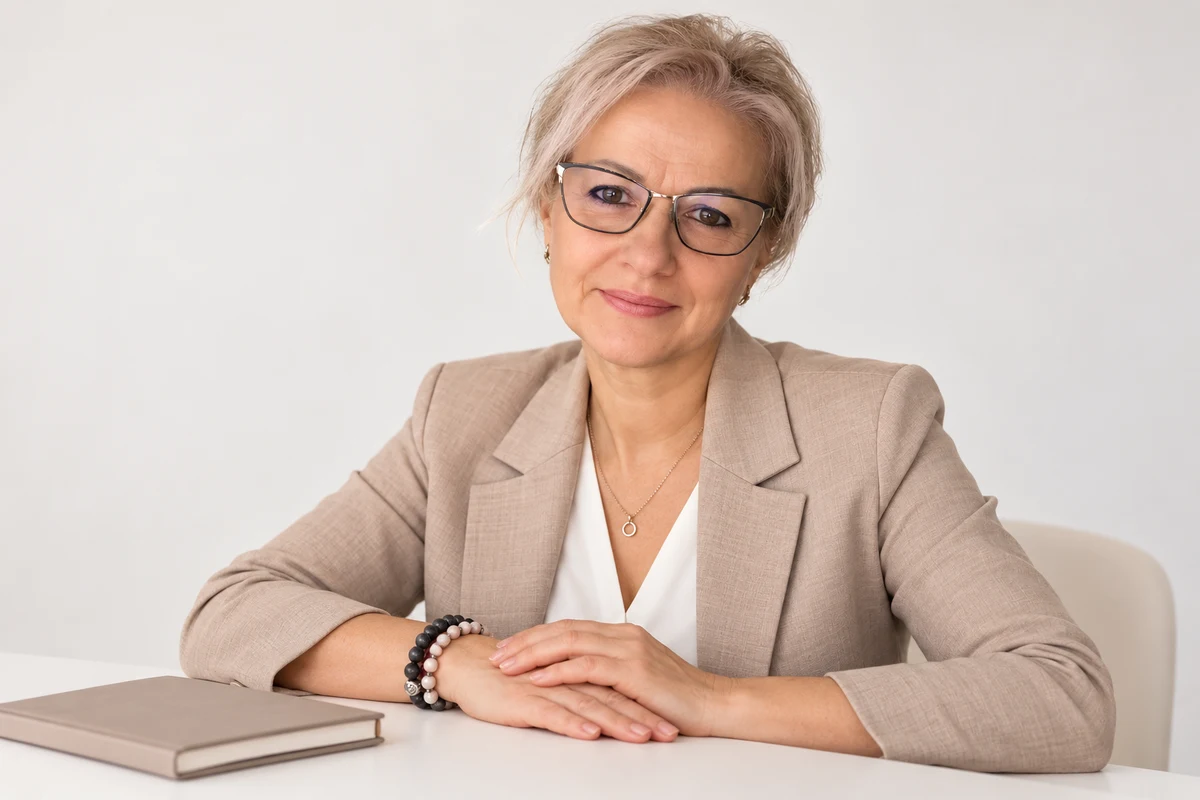 Светлана Павловна за студийным столом